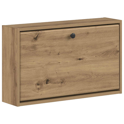 Wandgemonteerde Schoenenkast Breda 71 X 17 X 43 Cm Bewerkt Hout - XdropX