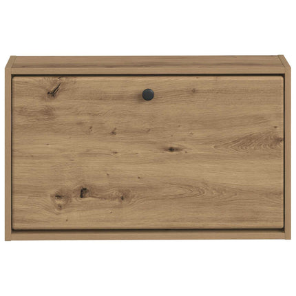 Wandgemonteerde Schoenenkast Breda 71 X 17 X 43 Cm Bewerkt Hout - XdropX