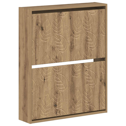 Wandgemonteerde Schoenenkast Delft 71 X 17 X 86 Cm Bewerkt Hout - XdropX