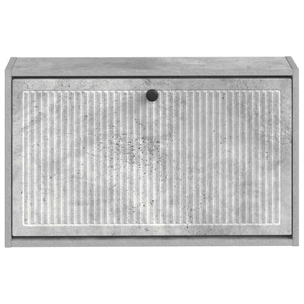 Wandgemonteerde Schoenenkast Ede 71 X 17 X 43 Cm Bewerkt Hout - XdropX