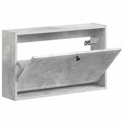 Wandgemonteerde Schoenenkast Ede 71 X 17 X 43 Cm Bewerkt Hout - XdropX
