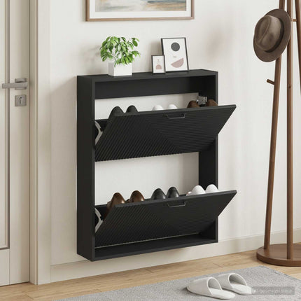 Wandgemonteerde Schoenenkast Haarlem 71 X 17 X 86 Cm - XdropX