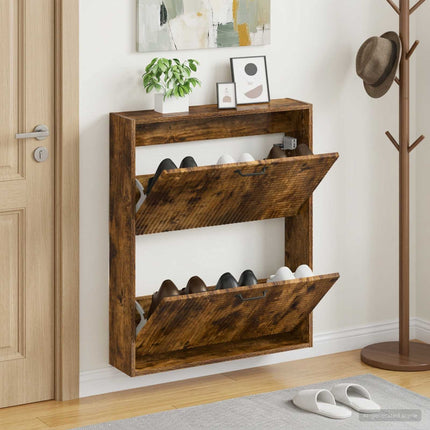 Wandgemonteerde Schoenenkast Haarlem 71 X 17 X 86 Cm - XdropX
