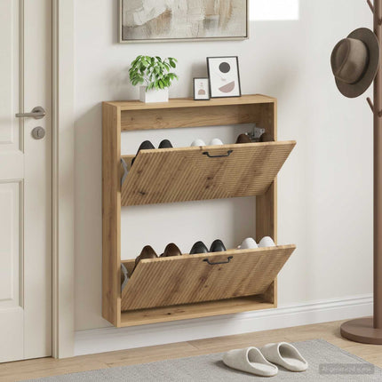 Wandgemonteerde Schoenenkast Haarlem 71 X 17 X 86 Cm - XdropX