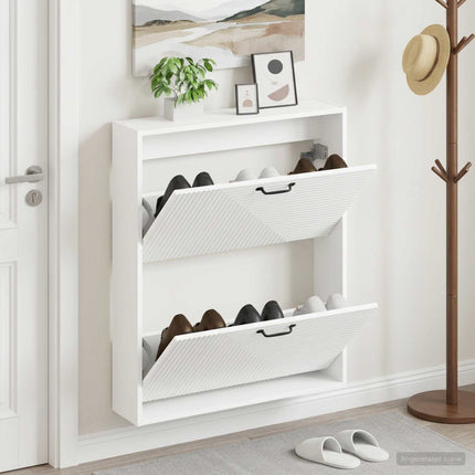Wandgemonteerde Schoenenkast Haarlem 71 X 17 X 86 Cm - XdropX