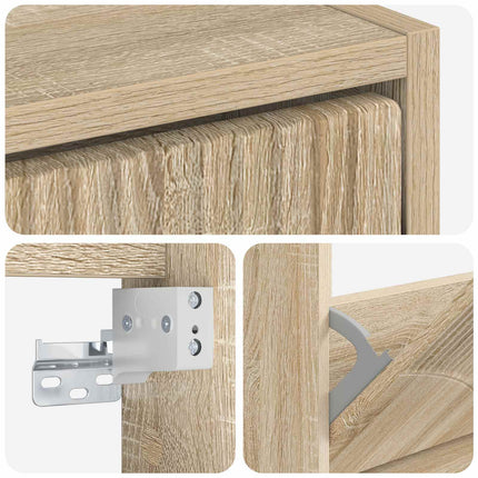Wandgemonteerde Schoenenkast Hoorn 71 X 17 X 43 Cm Bewerkt Hout - XdropX