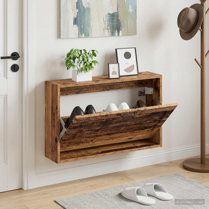 Wandgemonteerde Schoenenkast Utrecht 71 X 17 X 43 Cm - XdropX