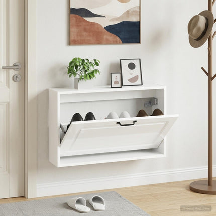 Wandgemonteerde Schoenenkast Utrecht 71 X 17 X 43 Cm - XdropX