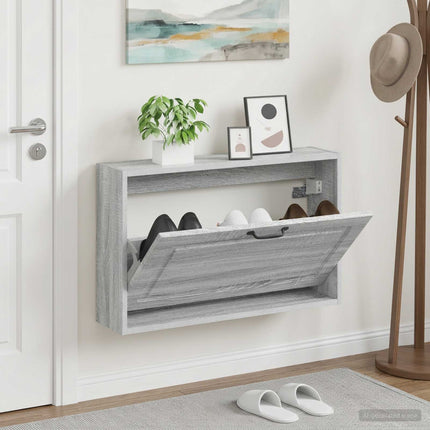 Wandgemonteerde Schoenenkast Utrecht 71 X 17 X 43 Cm - XdropX
