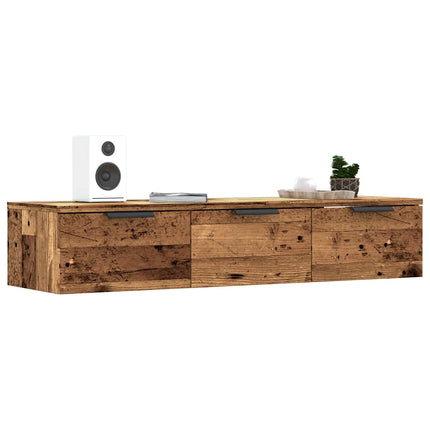 Wandkast Met Lade 102 X 30 X 20 Cm Bewerkt Hout - XdropX