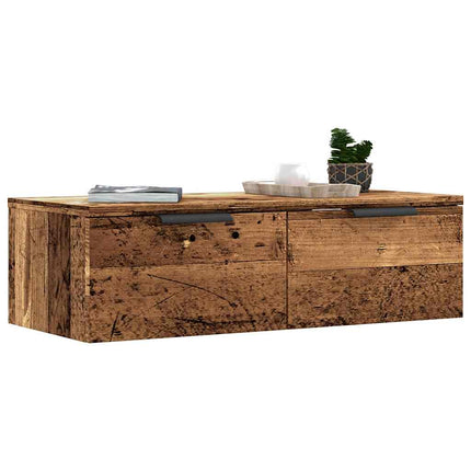 Wandkast Met Lade 68 X 30 X 20 Cm Bewerkt Hout - XdropX