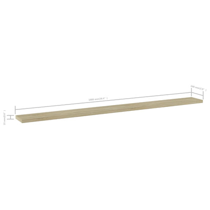 Wandschappen 4 St 100X10X1,5 Cm Spaanplaat Kleurig - XdropX