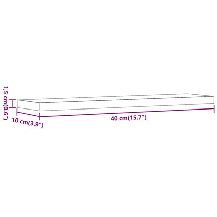 Wandschappen 4 St 40X10X1,5 Cm Bewerkt Hout Artisanaal Eiken - XdropX