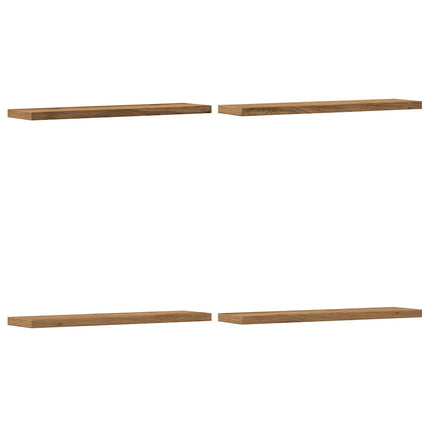Wandschappen 4 St 40X10X1,5 Cm Bewerkt Hout Artisanaal Eiken - XdropX