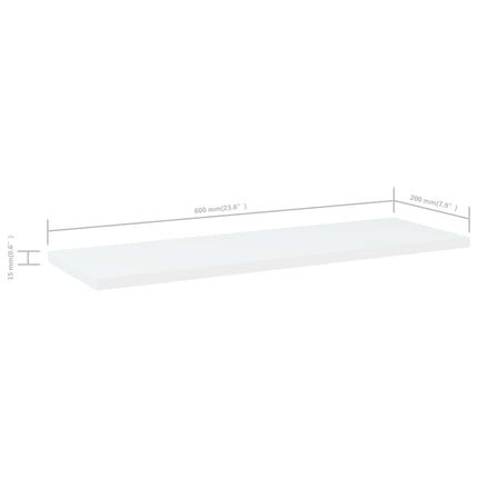 Wandschappen 4 St 60X20X1,5 Cm Bewerkt Hout - XdropX