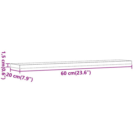 Wandschappen 4 St 60X20X1,5 Cm Bewerkt Hout Artisanaal Eiken - XdropX