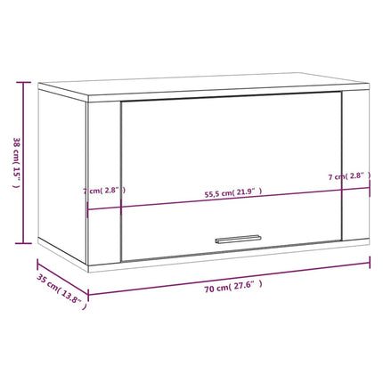 Wandschoenenkast 70X35X38 Cm Bewerkt Hout - XdropX