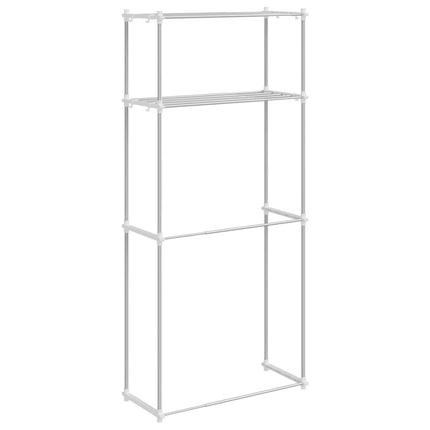 Wasmachineplank Met Opslag Wit 70 X 27 X 136 Cm Aluminium - XdropX