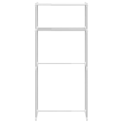 Wasmachineplank Met Opslag Wit 70 X 27 X 136 Cm Aluminium - XdropX
