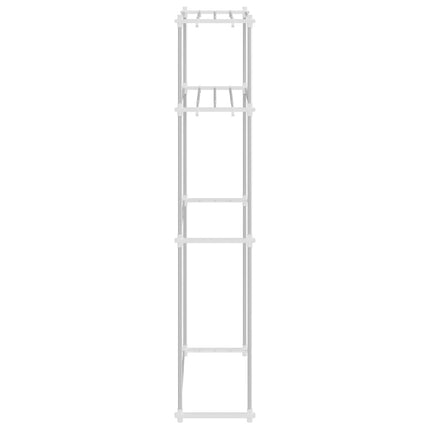 Wasmachineplank Met Opslag Wit 70 X 27 X 136 Cm Aluminium - XdropX