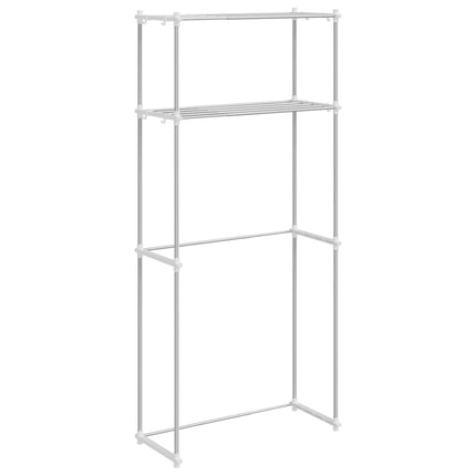 Wasmachineplank Met Opslag Wit 70 X 27 X 136 Cm Aluminium - XdropX