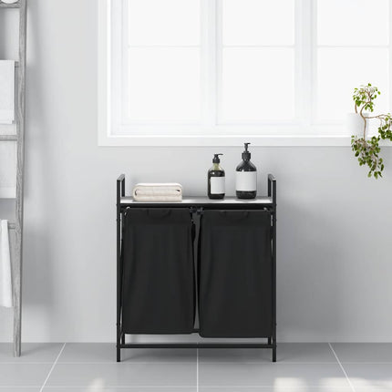 Wasmand 2 Vakken Met Plank Eiken - XdropX