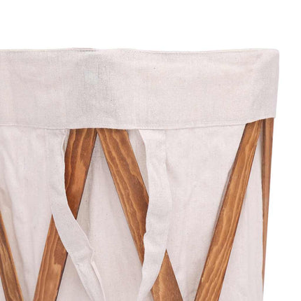 Wasmand Inklapbaar Hout En Stof - XdropX