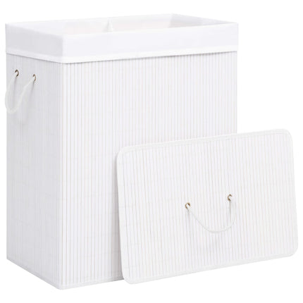 Wasmand Met 2 Vakken 100 L Bamboe - XdropX