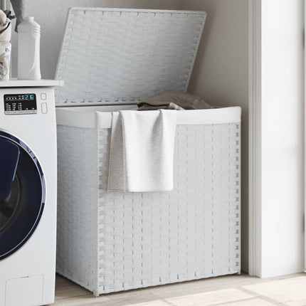 Wasmand Met 2 Vakken 53X35X57 Cm Poly Rattan - XdropX