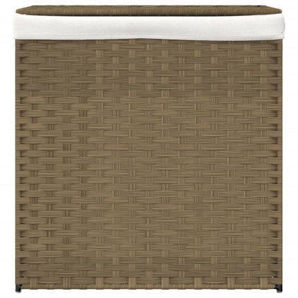 Wasmand Met 2 Vakken 53X35X57 Cm Poly Rattan - XdropX