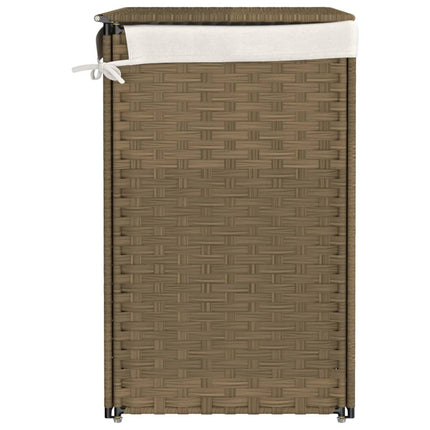 Wasmand Met 2 Vakken 53X35X57 Cm Poly Rattan - XdropX