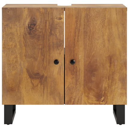 Wastafelkast 62X33X58 Cm Massief Mangohout En Bewerkt Hout - XdropX