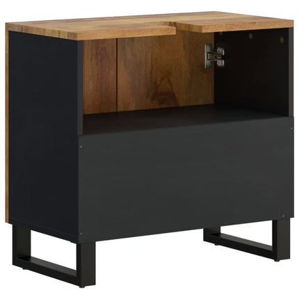 Wastafelkast 62X33X58 Cm Massief Mangohout En Bewerkt Hout - XdropX