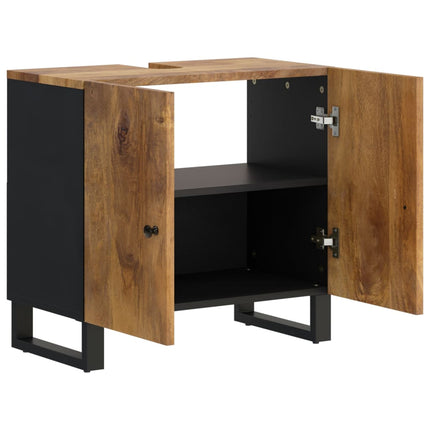 Wastafelkast 62X33X58 Cm Massief Mangohout En Bewerkt Hout - XdropX